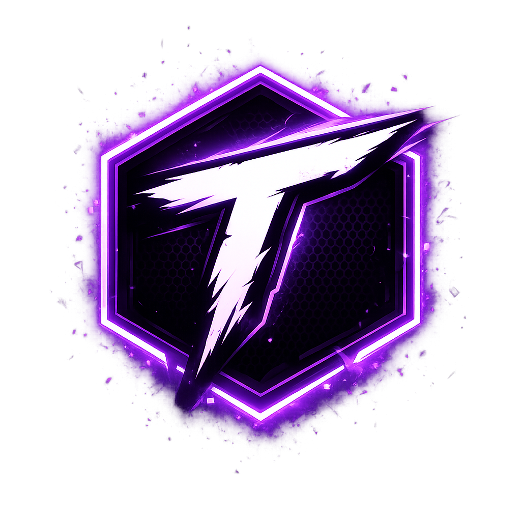 TazloGD hexagonal neon T logo